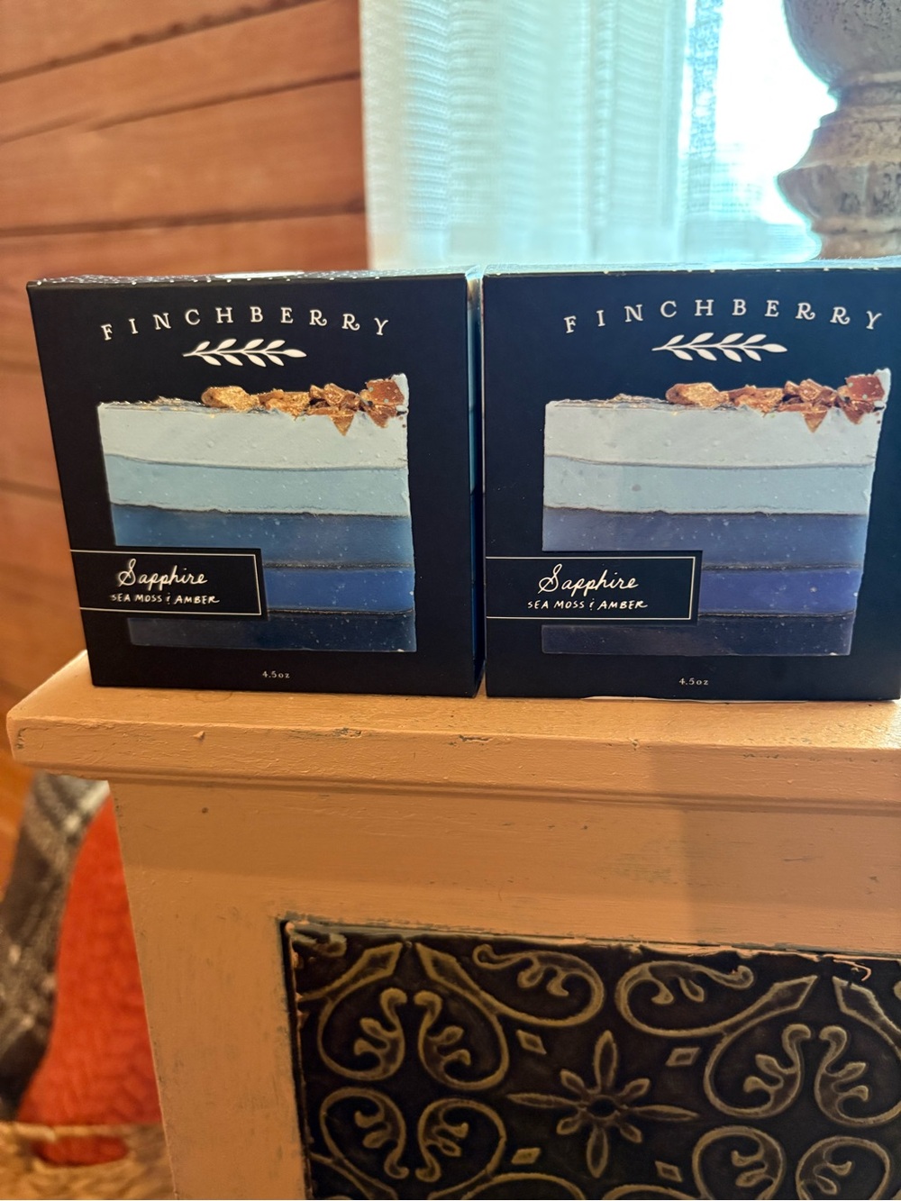 Finchberry Sapphire Decorative Candle - Blue